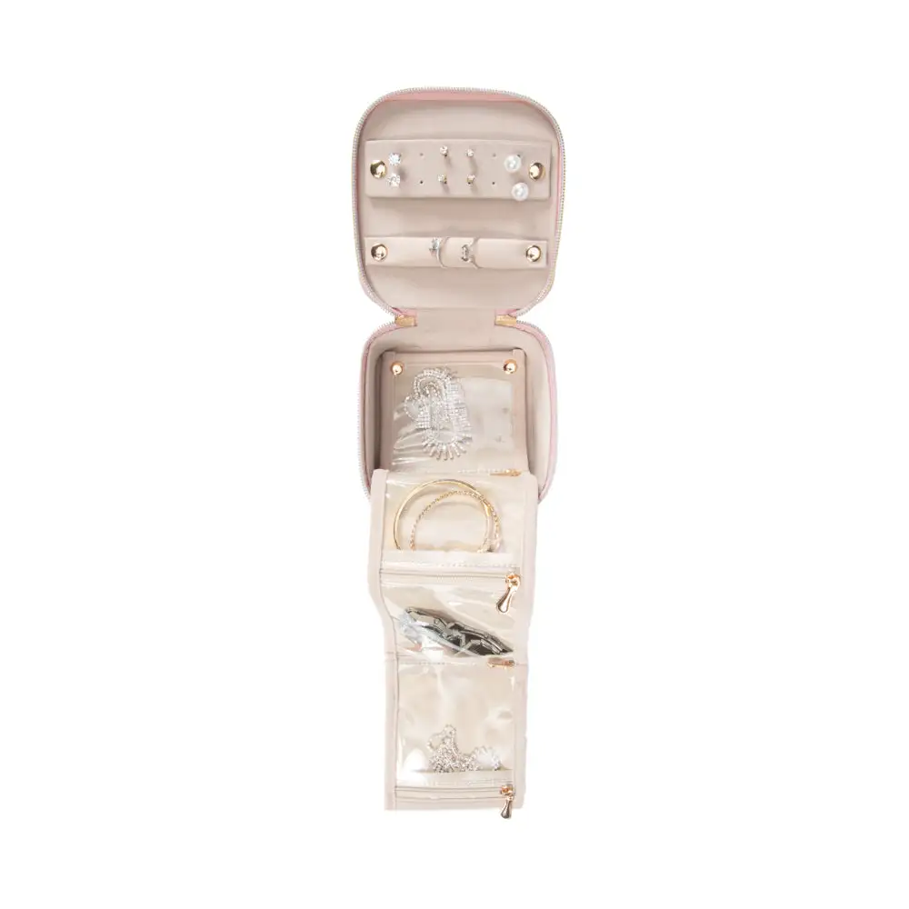 Zippered Travel Jewelry Case with Pouch