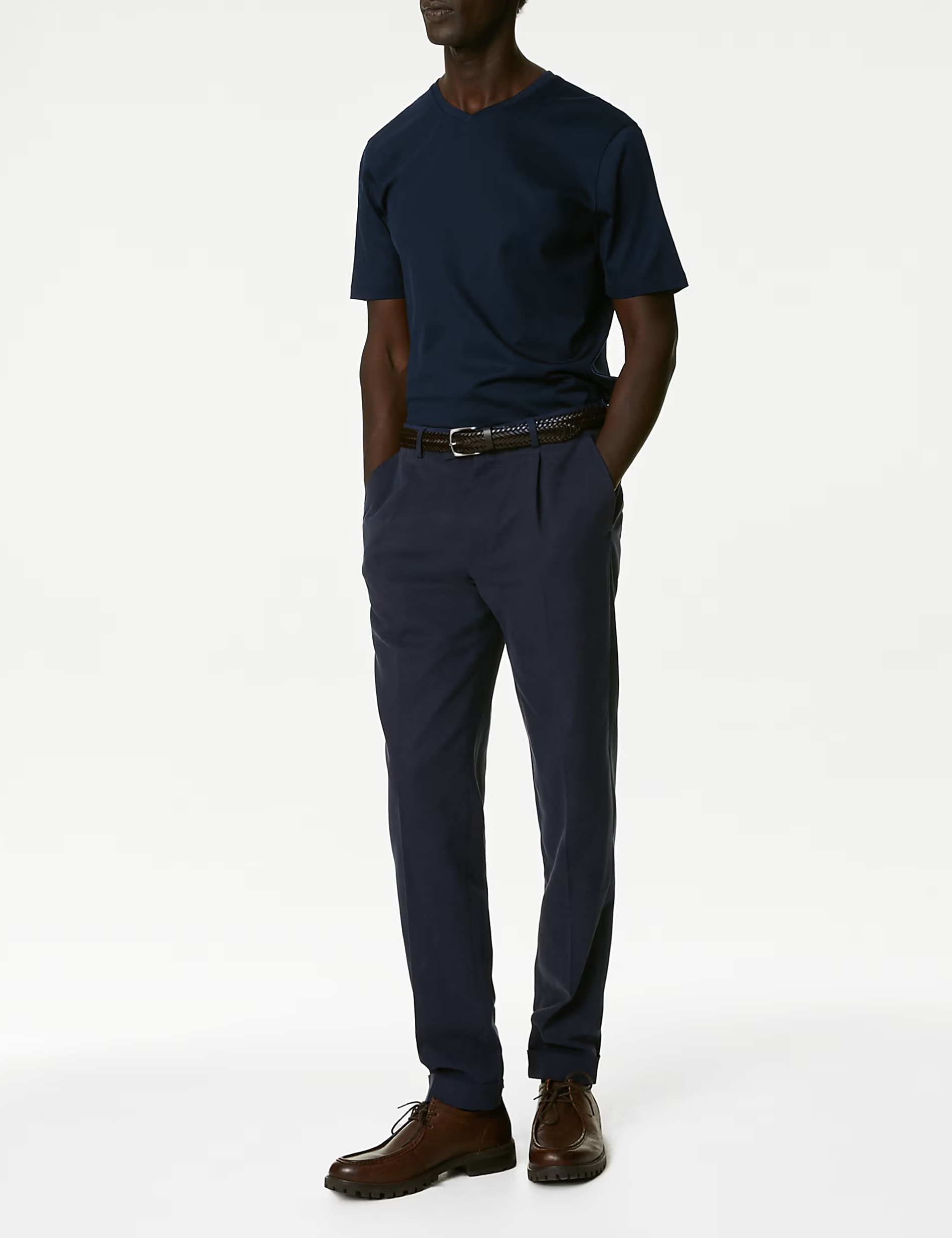 Pure Cotton V-Neck T-Shirt