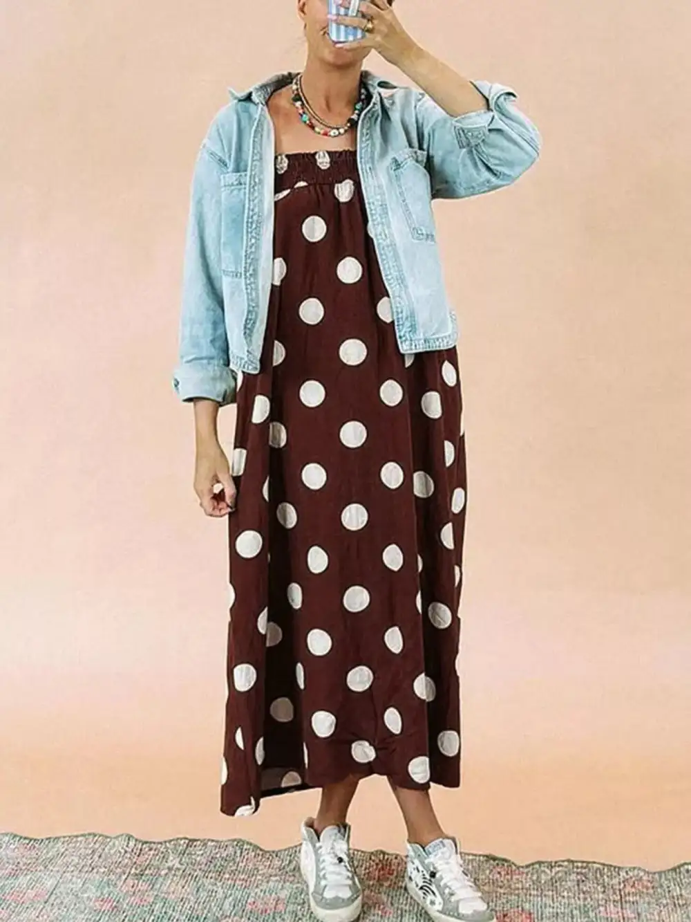 Easy Fit Sleeveless Maxi Tie Detail Dress
