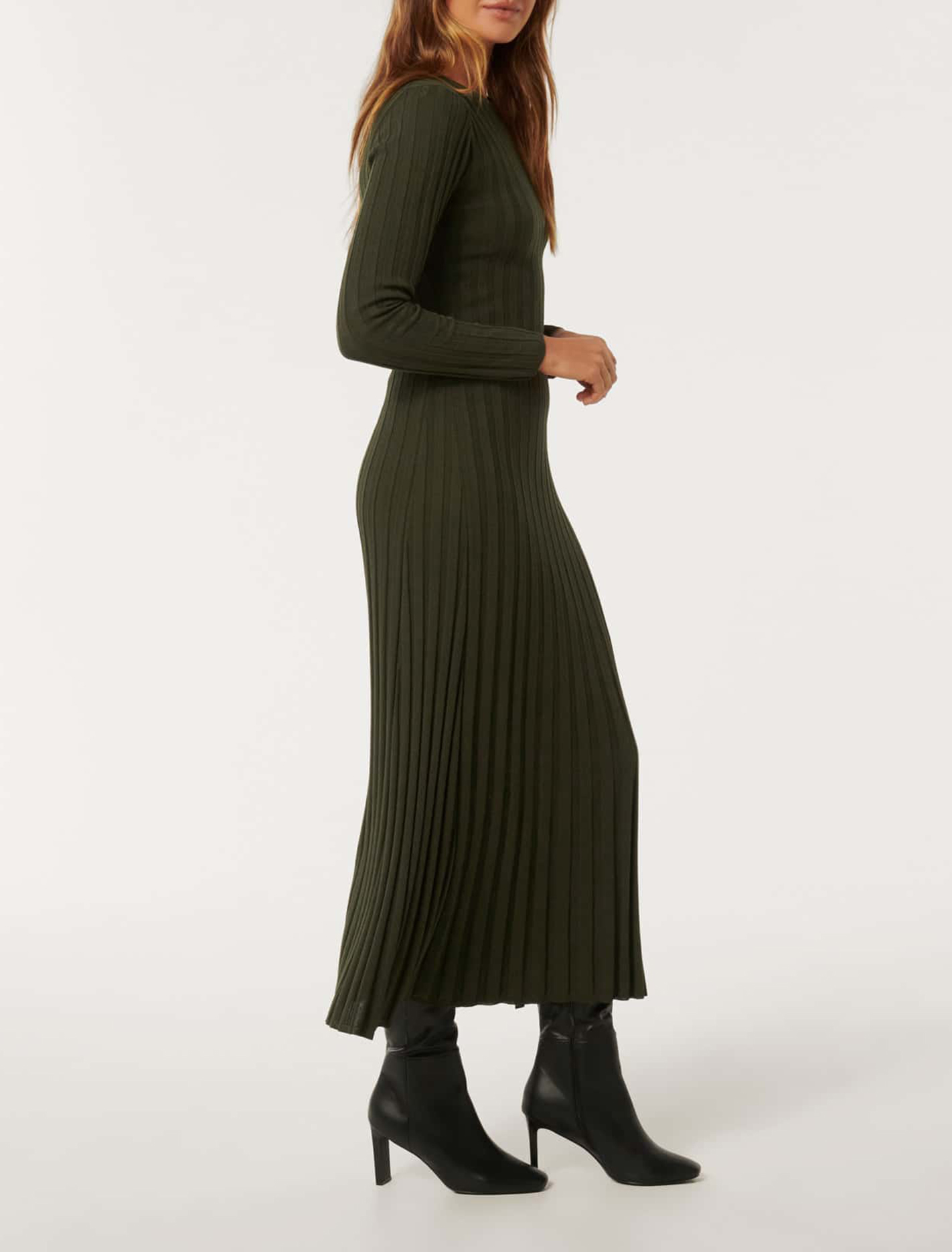 Crew-Neck Knit Dress