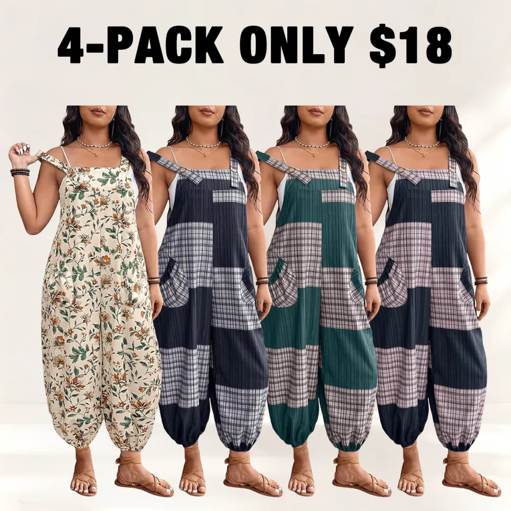 [Plus Size] Slim-Fit, Comfortable, Casual Sleeveless Jumpsuit