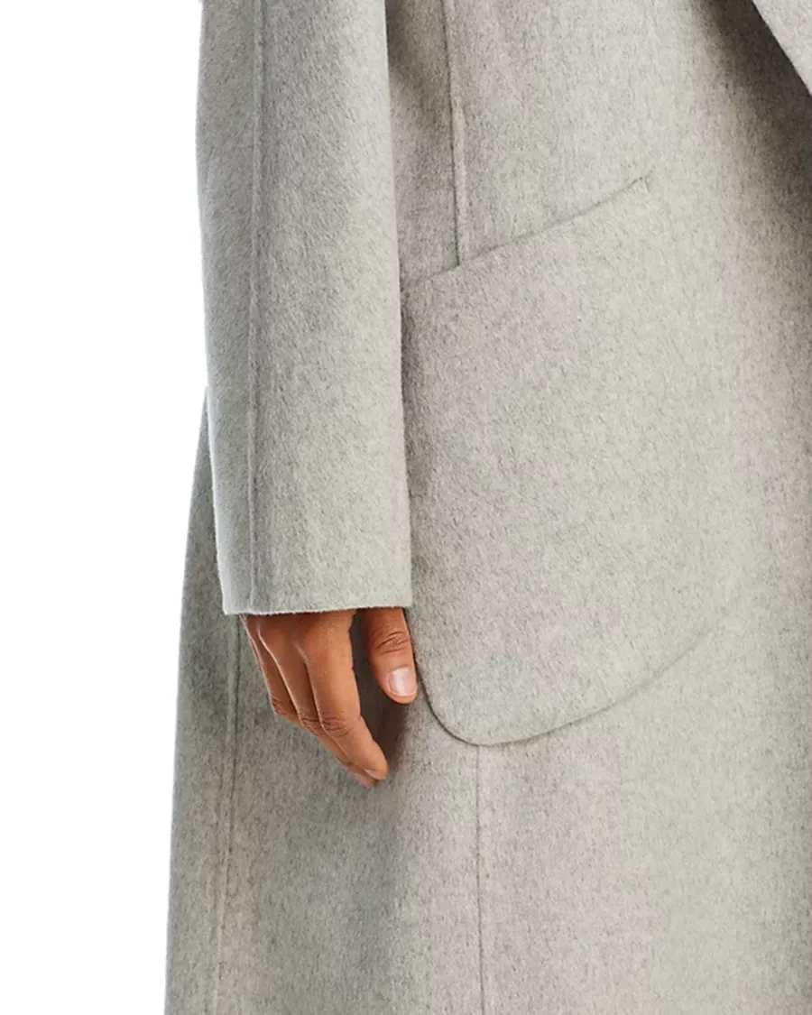 Shawl Collar Long Sleeves Multicolor Coat