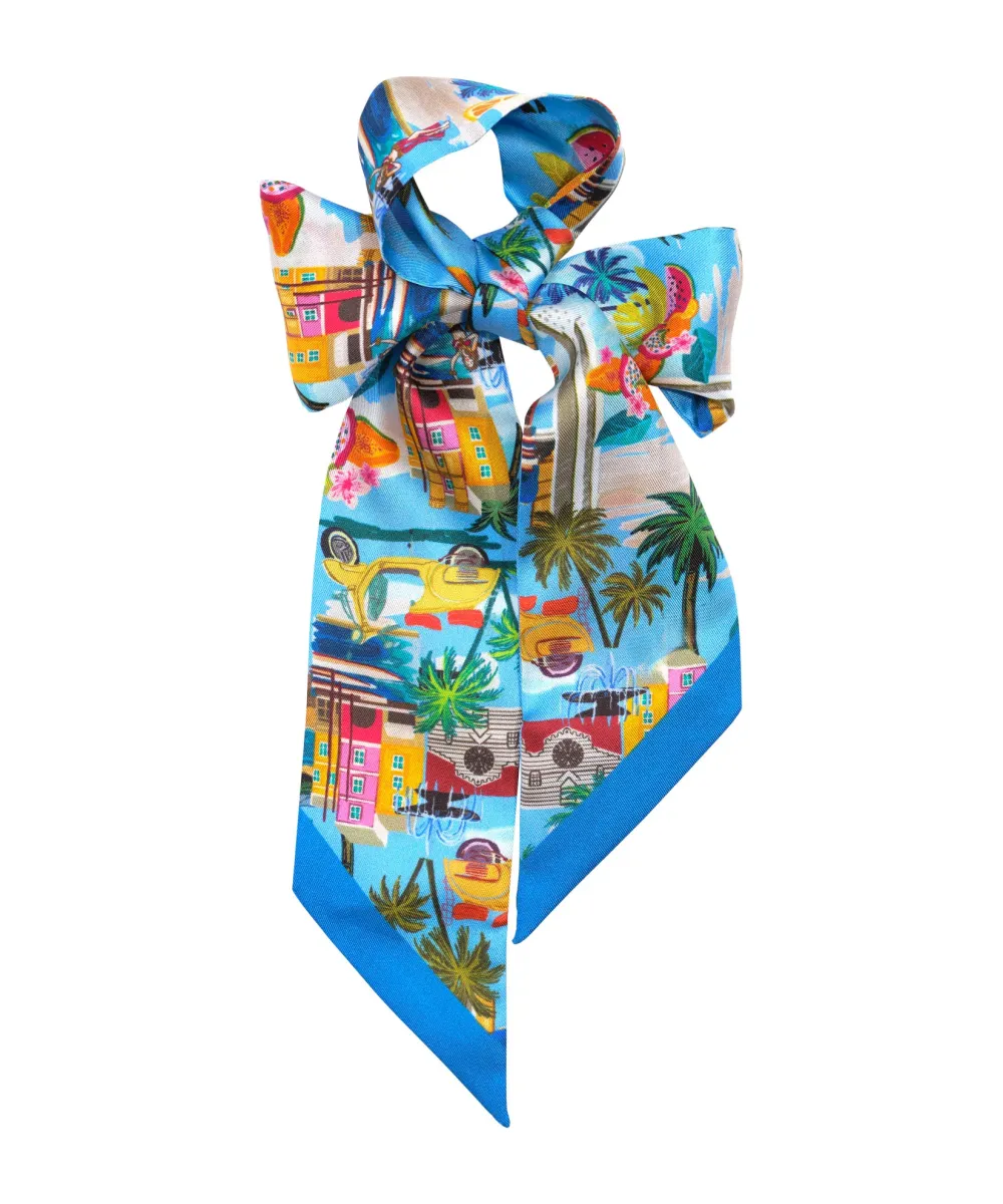 Art Graphic Casual Style Silk Ribbon Scarf