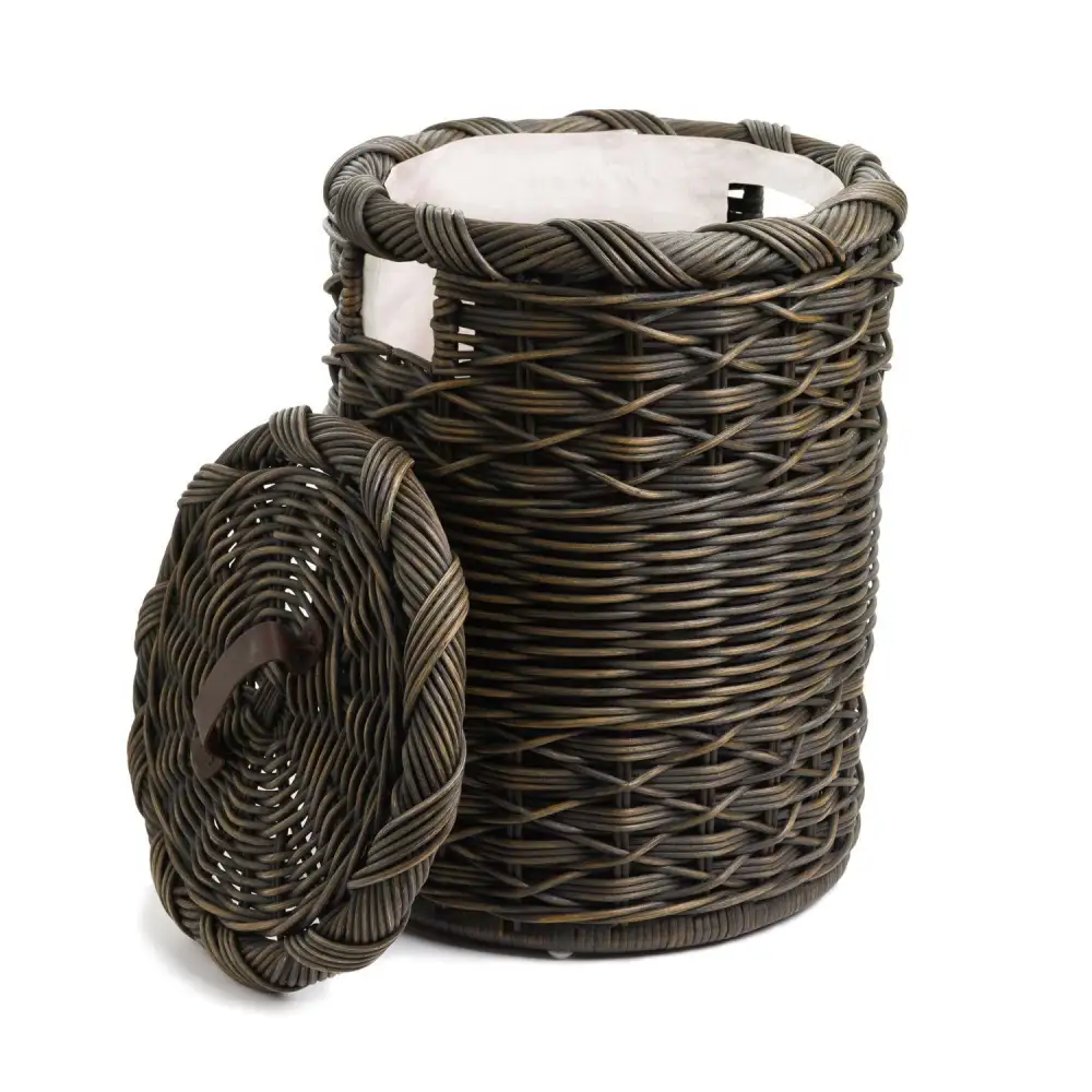 Small Round Wicker Laundry Hamper