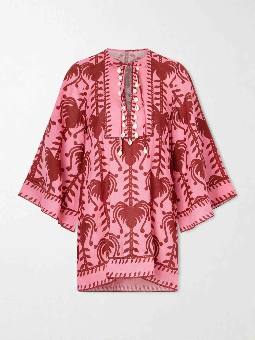 Casual Palm Tree Print Flare Mini Dress