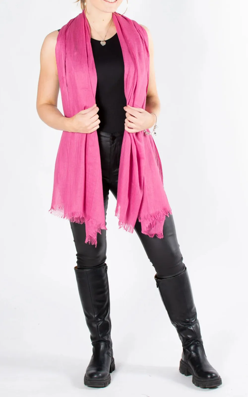 Versatile And Practical Solid Color Cotton Scarf