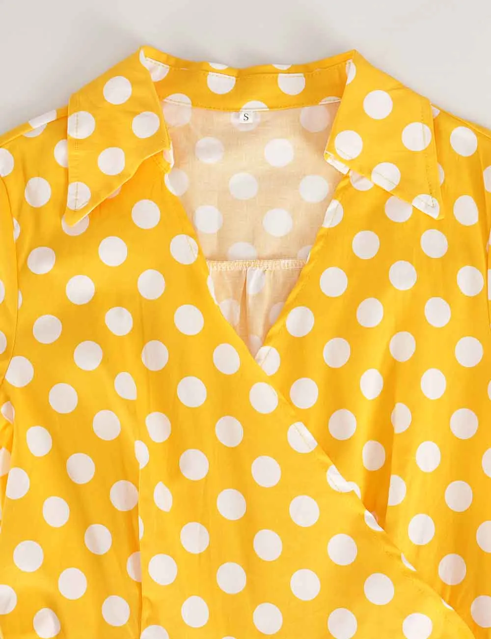 Chic Bow Polka Dot Short Sleeves Midi Dress