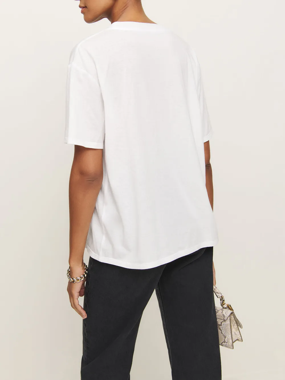 Relaxed Fit Cotton Crew Neck Tee