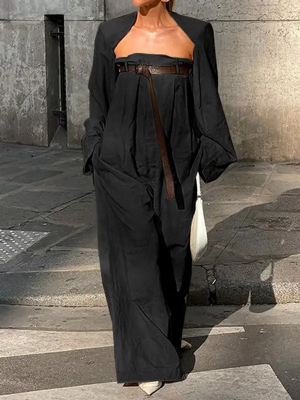 Bovenkleding Met Lange Mouwen Kraag En Wijde Pijpen