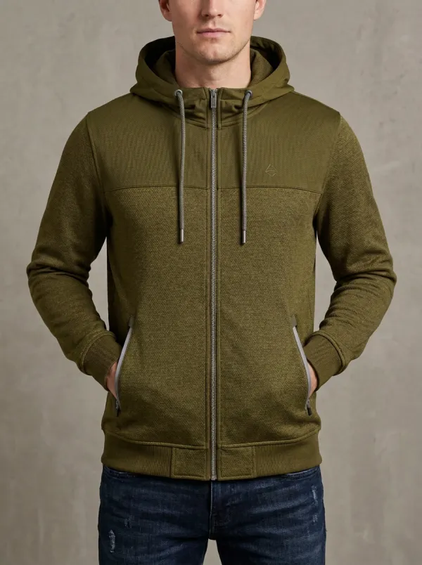 Athletic Colorblock Zip-Up Detail Men's Sport Jacket