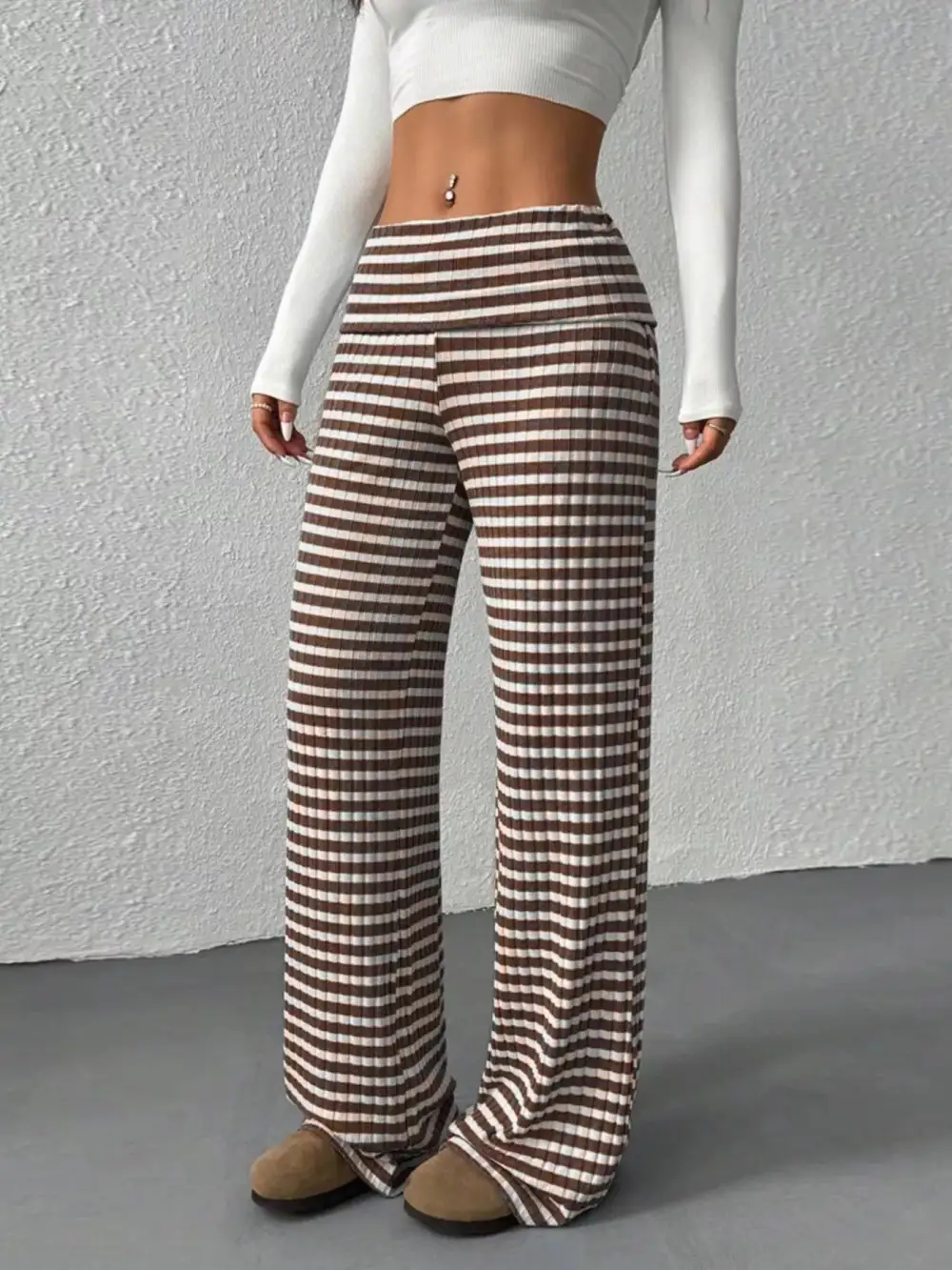 Weekend Striped Wide Leg Pants