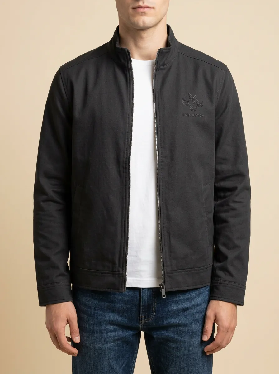 Everyday Textured Zip Jacket