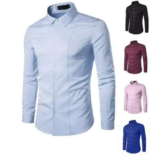 Everyday Long Sleeve Slim Fit Casual Dress Shirt