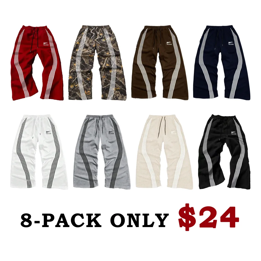 🔥Last Day 48% Off-Cozy Winter Sweatpants - Casual Straight Leg Pants with Side Stripes for Fall & Winter Sports
