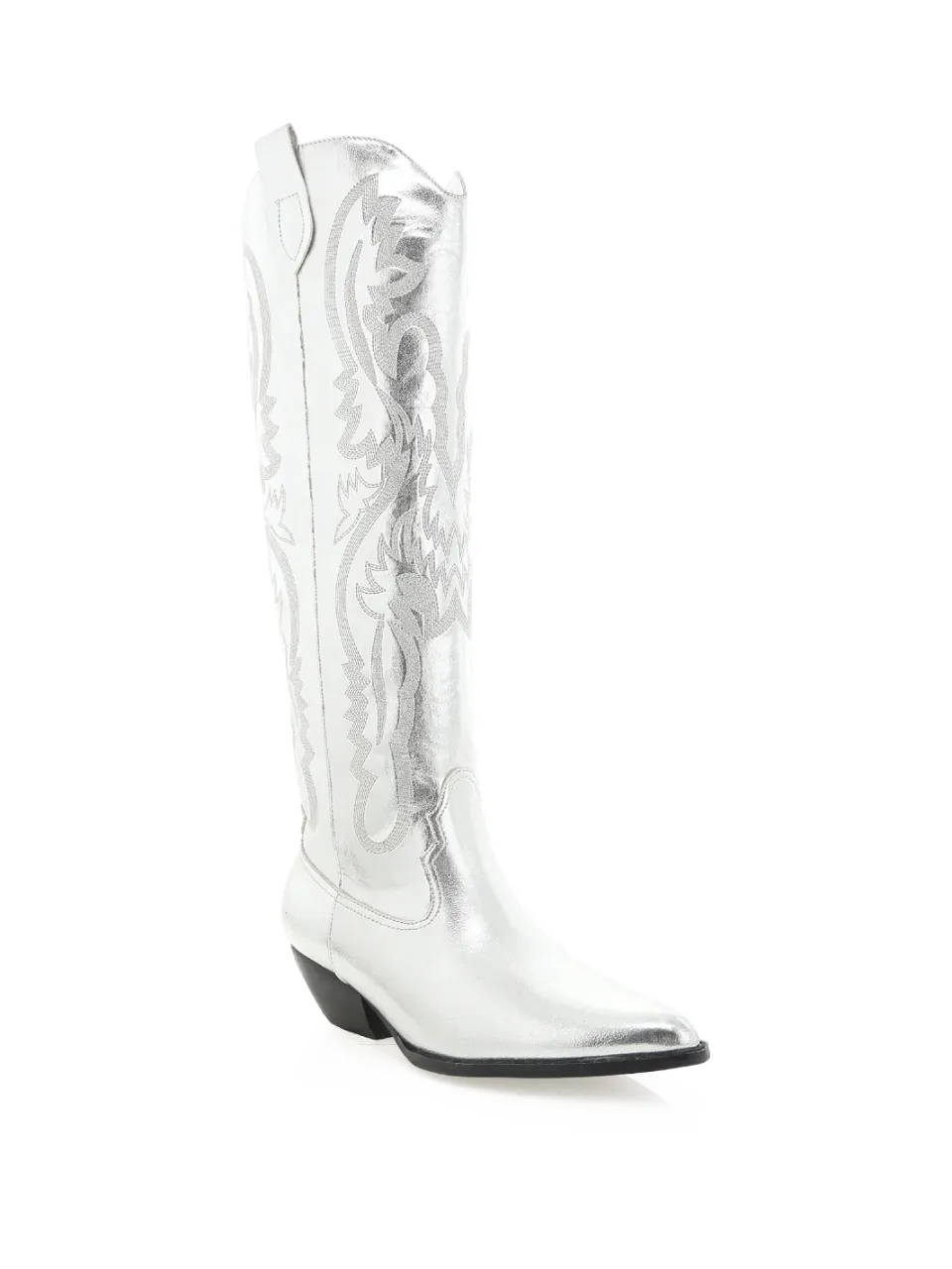 Modern Western Cowboy Embroidered Knee-High Boots