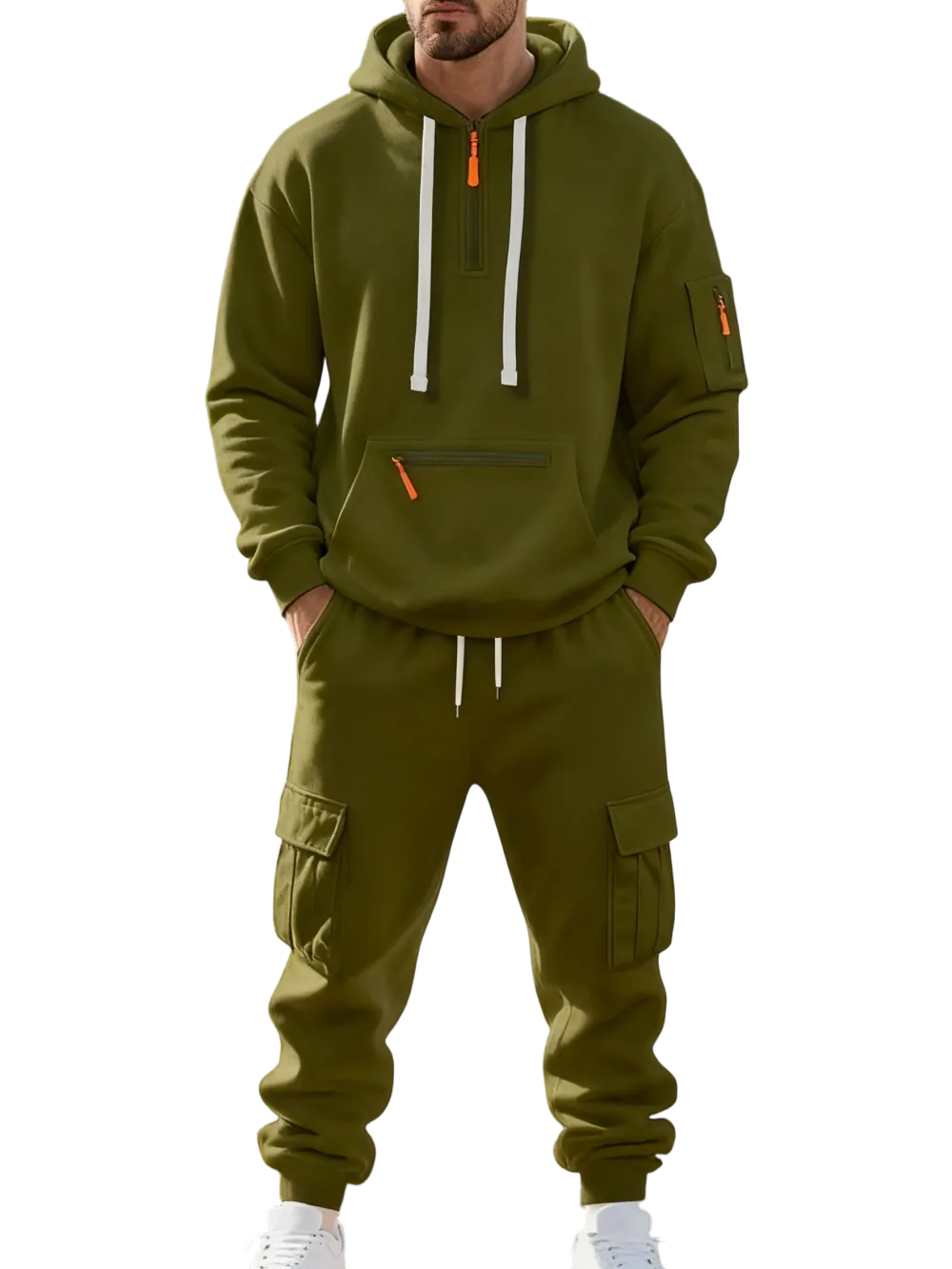 Men's Multi-Functional Hoodie and Trousers Set