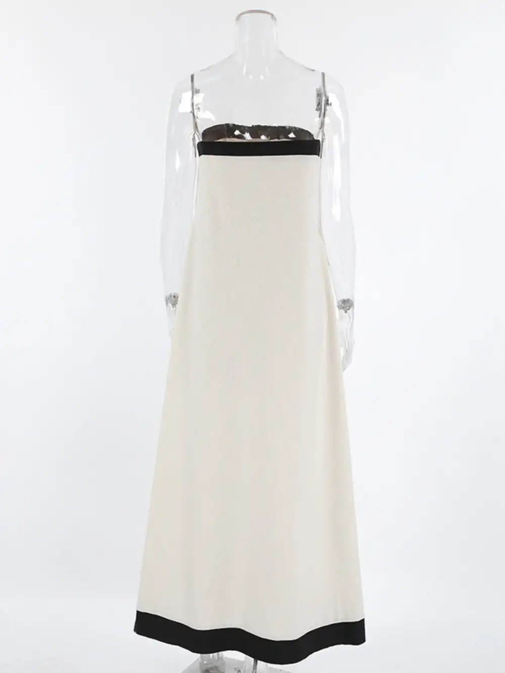 Structured Shape Button Front Maxi Dress