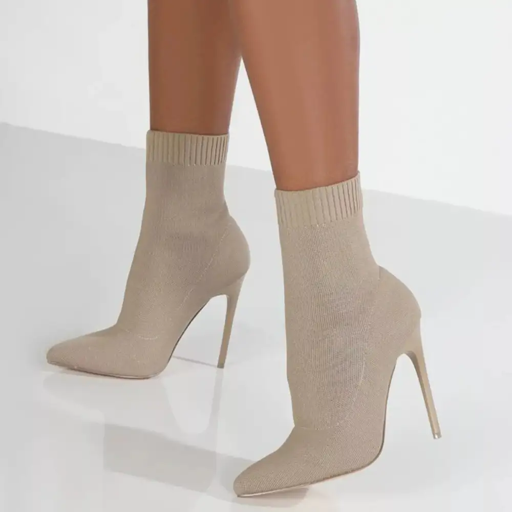 Relaxed Point Toe Stiletto Boots