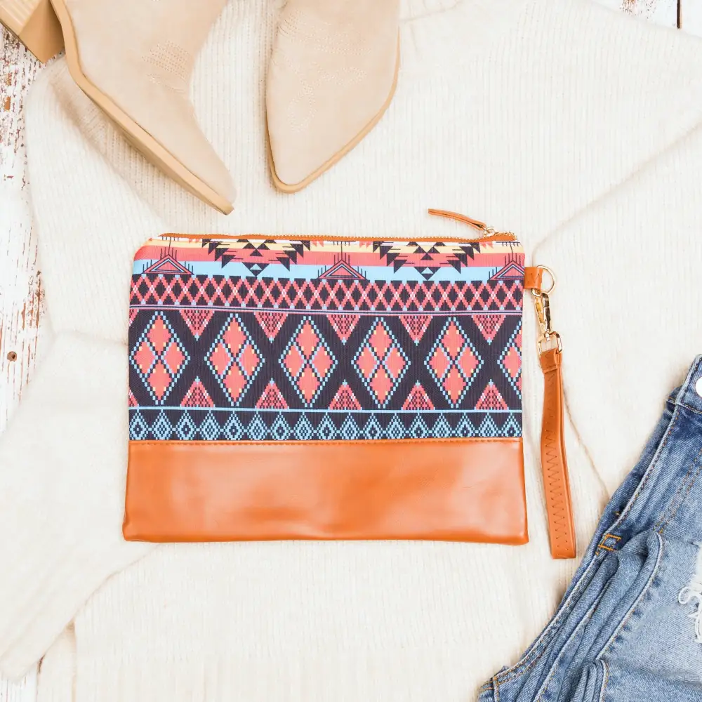 Aztec Boho Clutch Bag