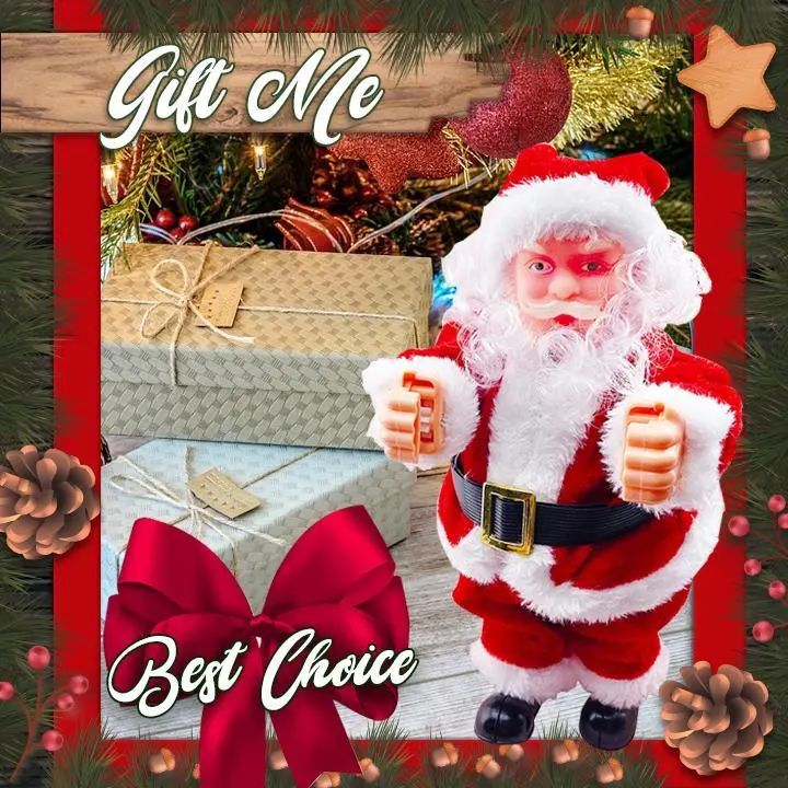Santa Claus Climbing The Ladder