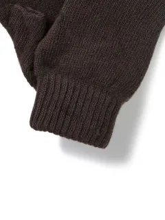 Brown Knitted Fingerless Gloves