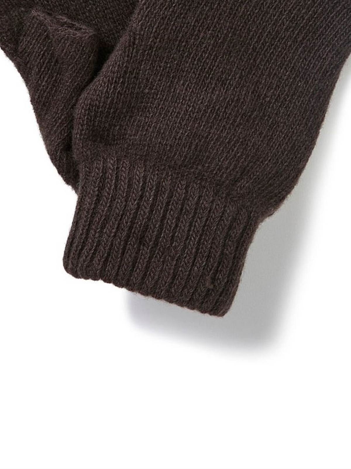 Brown Knitted Fingerless Gloves