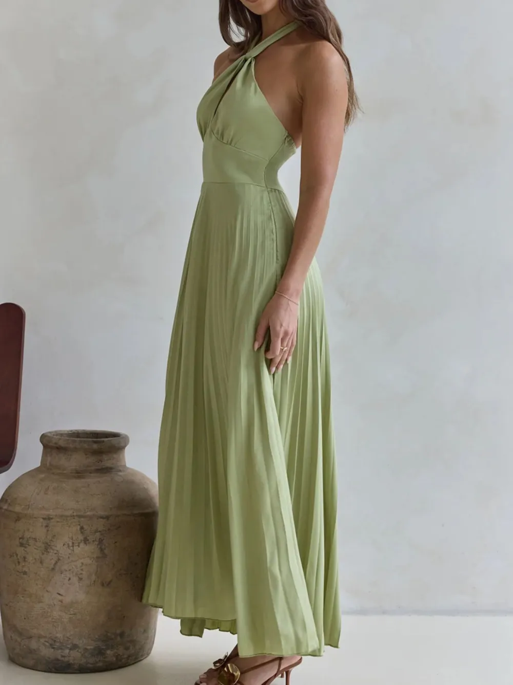 Drape Pleated Dress