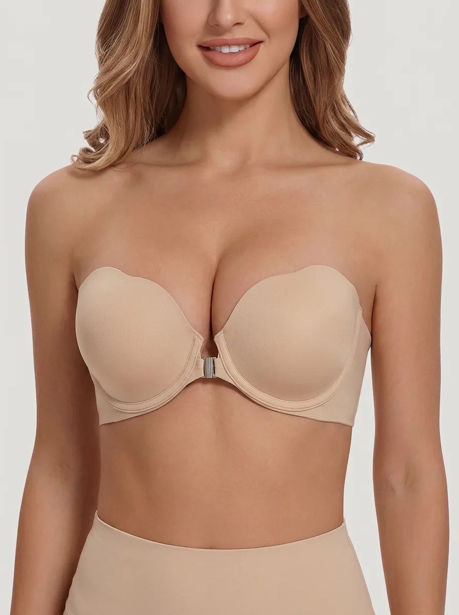 Women's Sweetheart Front-Closure Strapless Bra