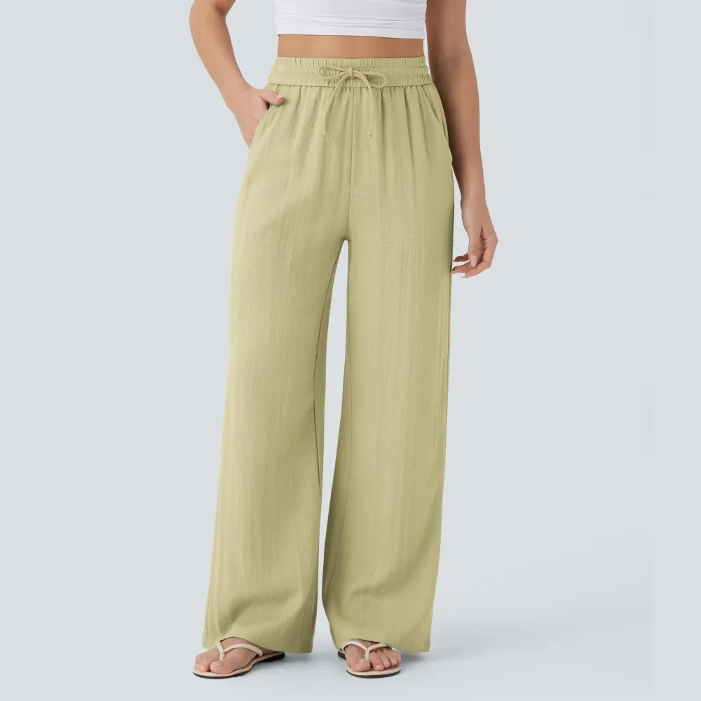 🔥Last Day: 14-Pack Only $35 🔥Women'S High-Waisted Linen Trousers