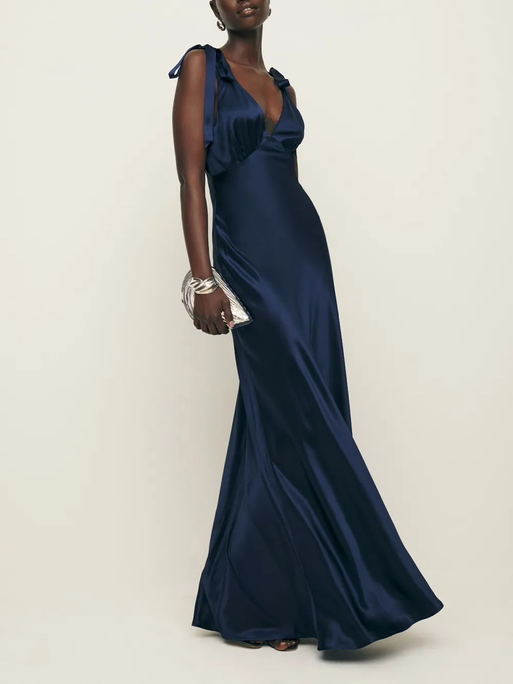 Elegant Style Satin Maxi Dress