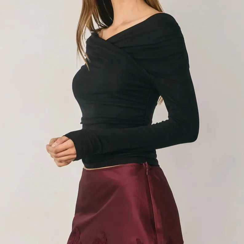 Off Shoulder Ruched Top