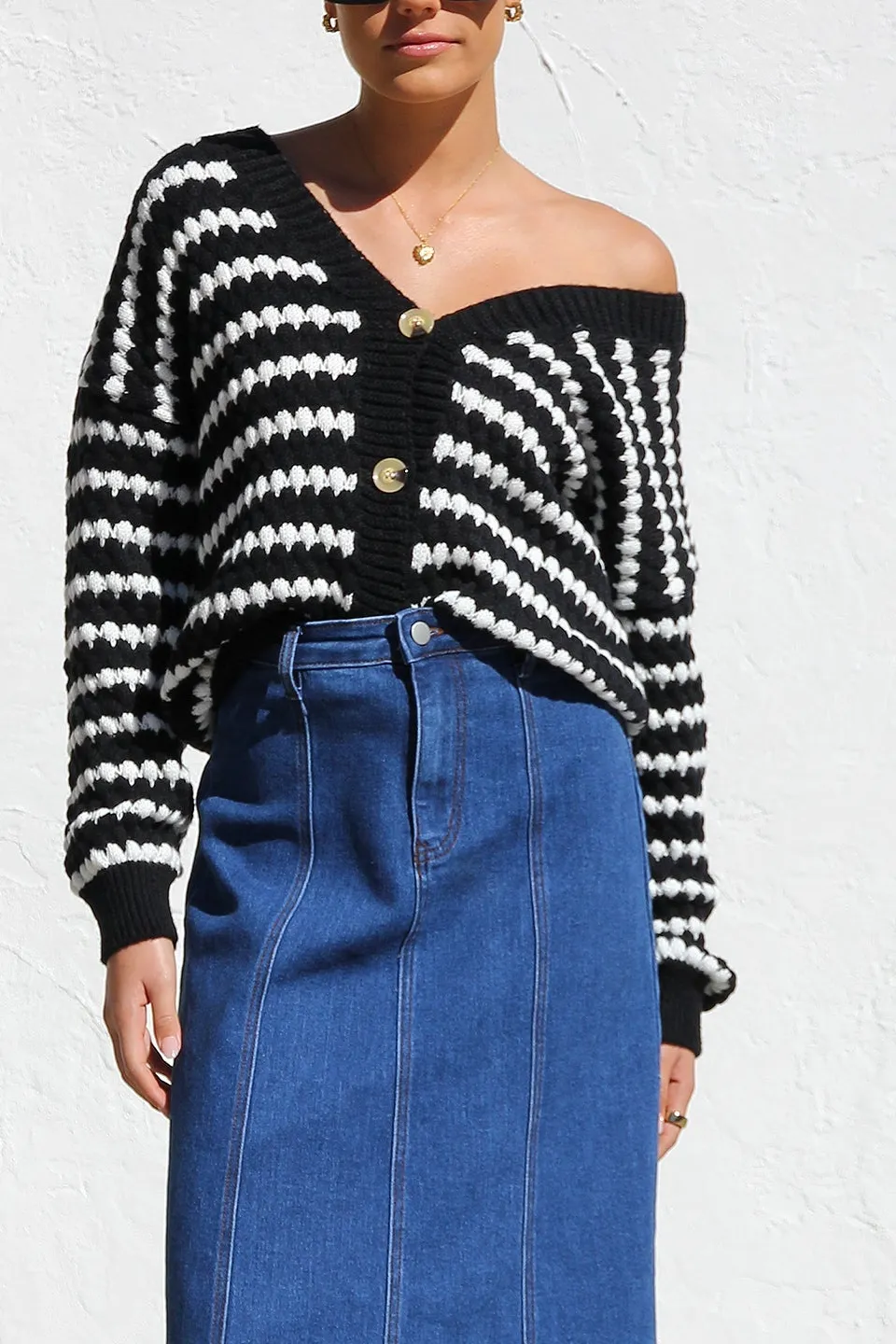 Denim Maxi Classic Skirt