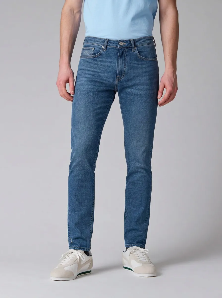Men's Streamlined Comfort Slim Fit Stretch Denim Jeans