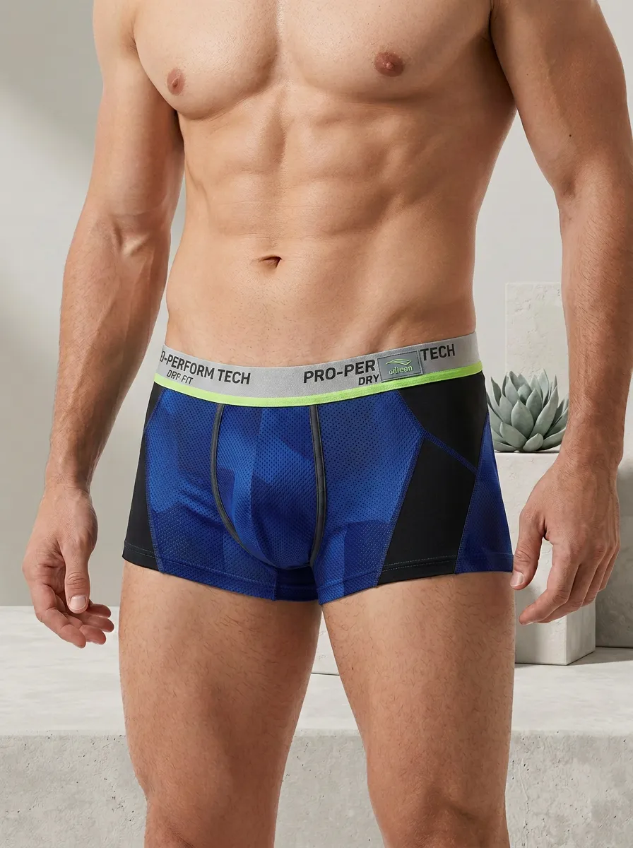Men's Athletic Performance Camo Printed Boxer Briefs