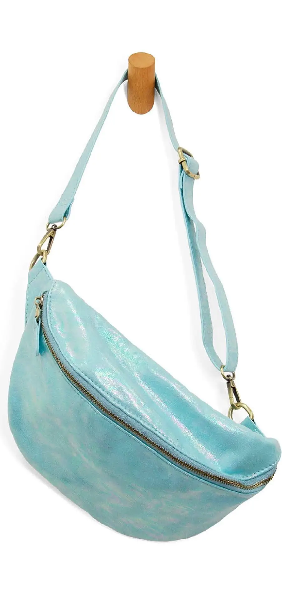 Nylon Zip Pocket Crossbody Bag