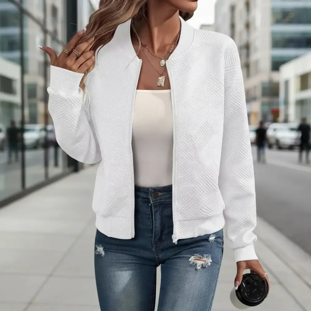 Stand Collar Zip Jacket