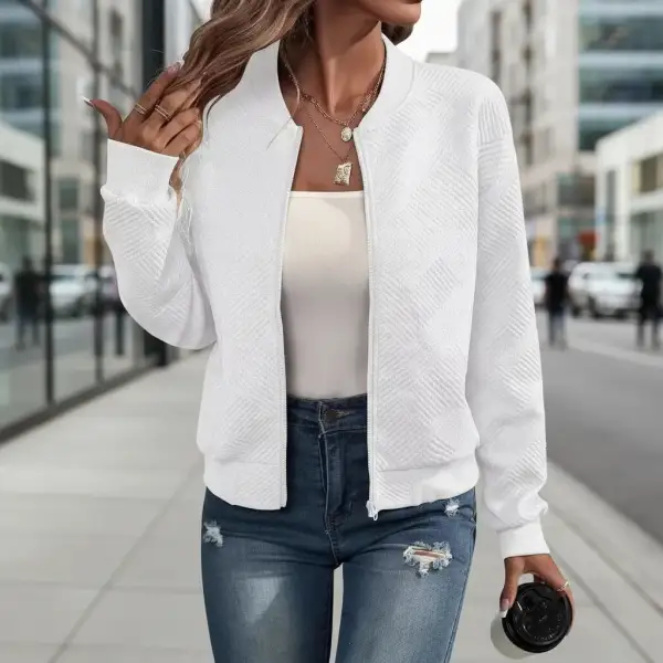 Stand Collar Zip Jacket