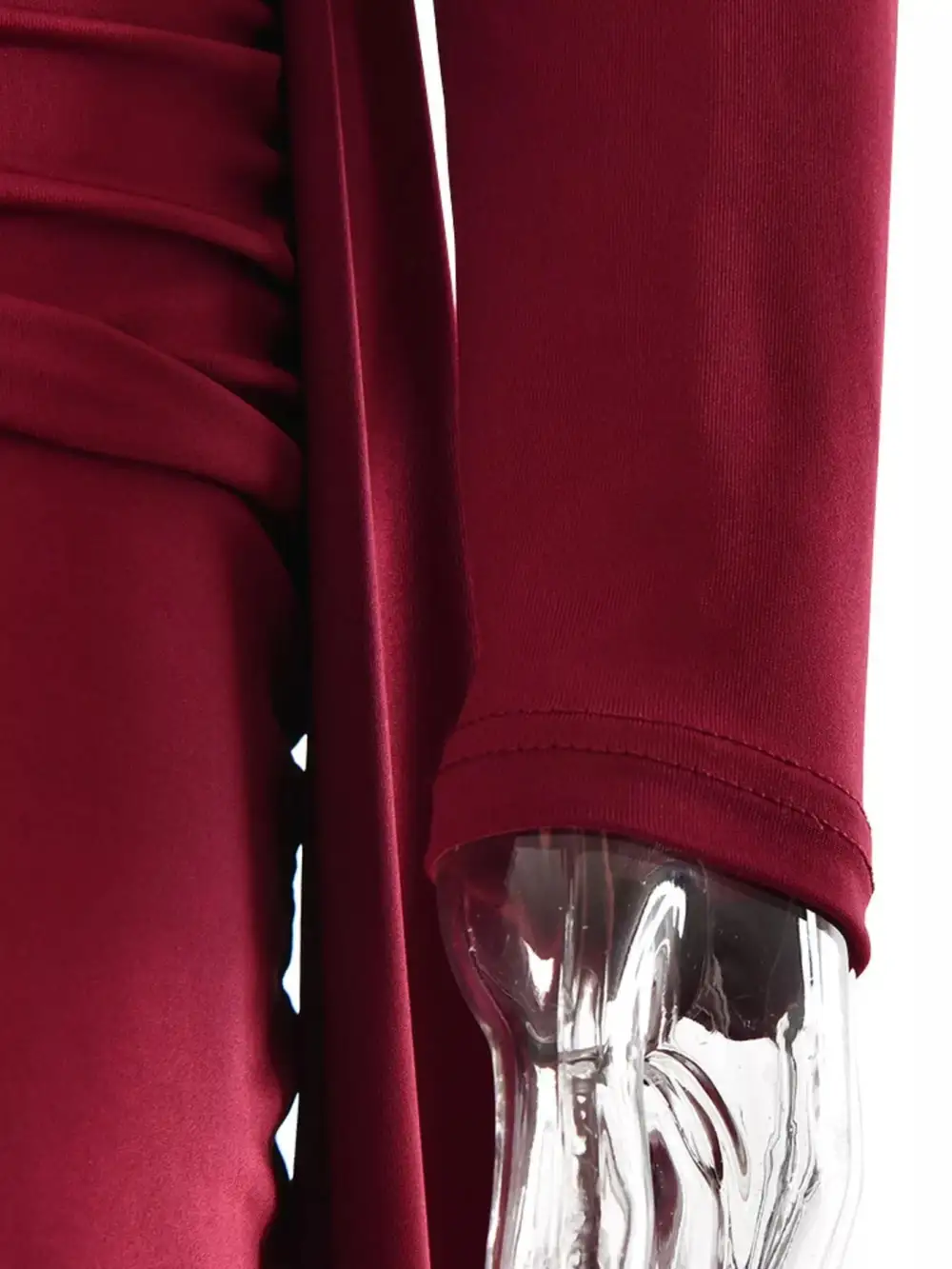 Layered Detail Ruched Maxi Dress