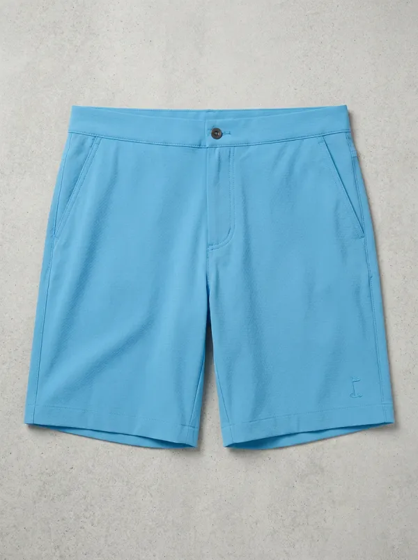 Flag-Motif Embroidered Golf Athletic Shorts