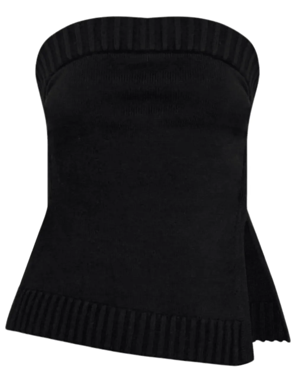 Knitted Ribbed Structured Tank Top
