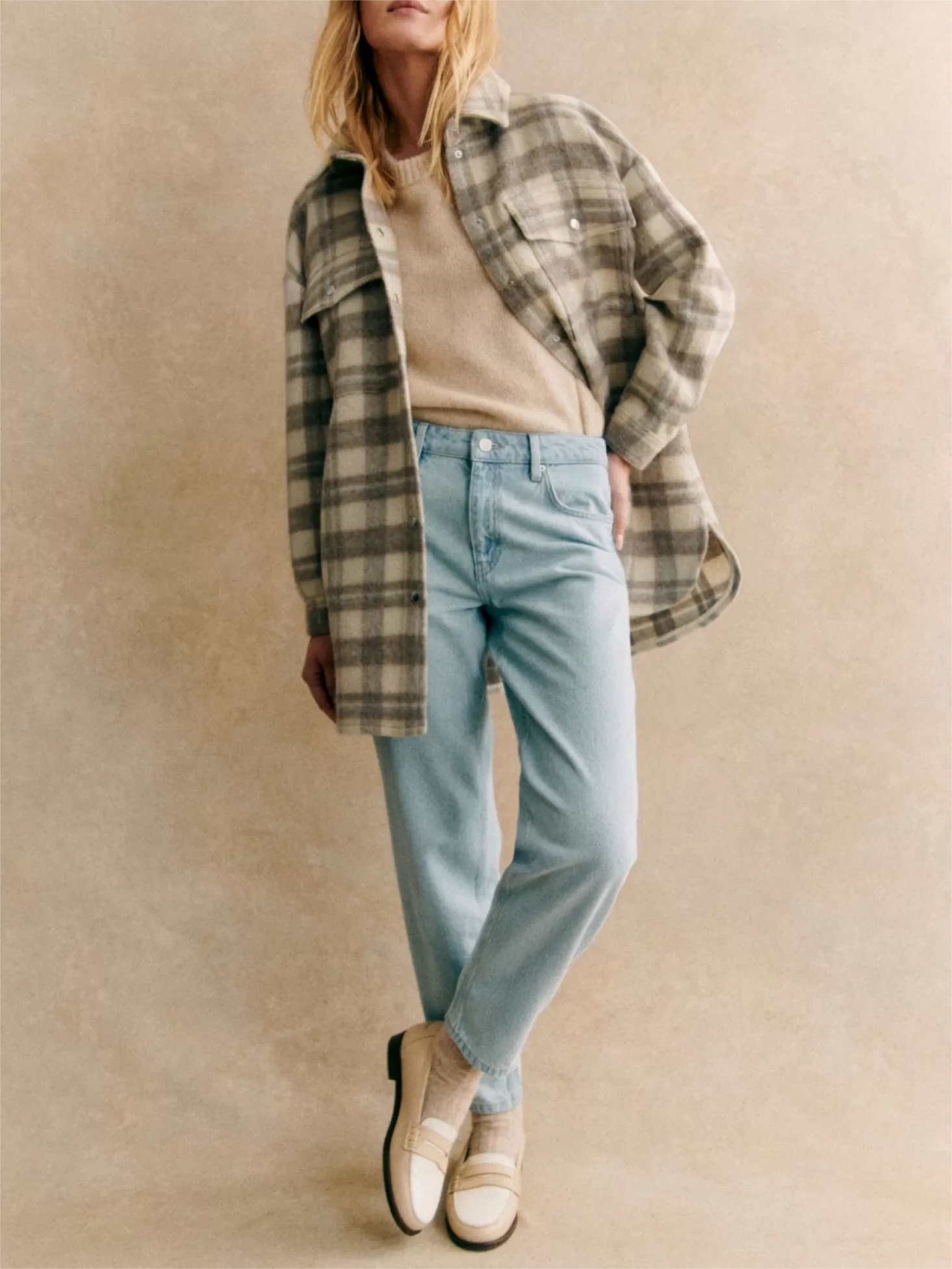 Checkered Grey Shacket