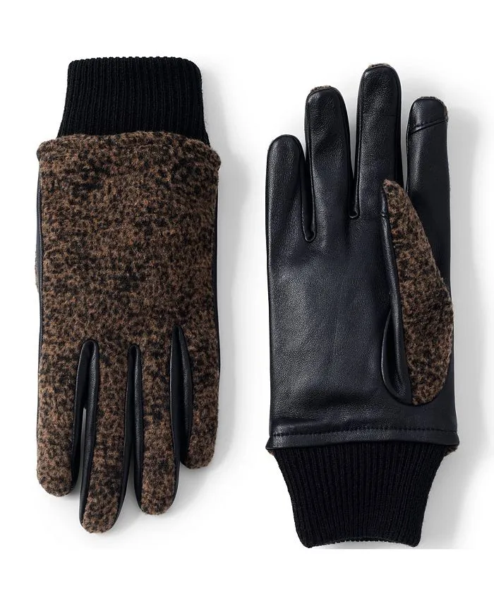 Touch Screen Lined Leather Gloves
