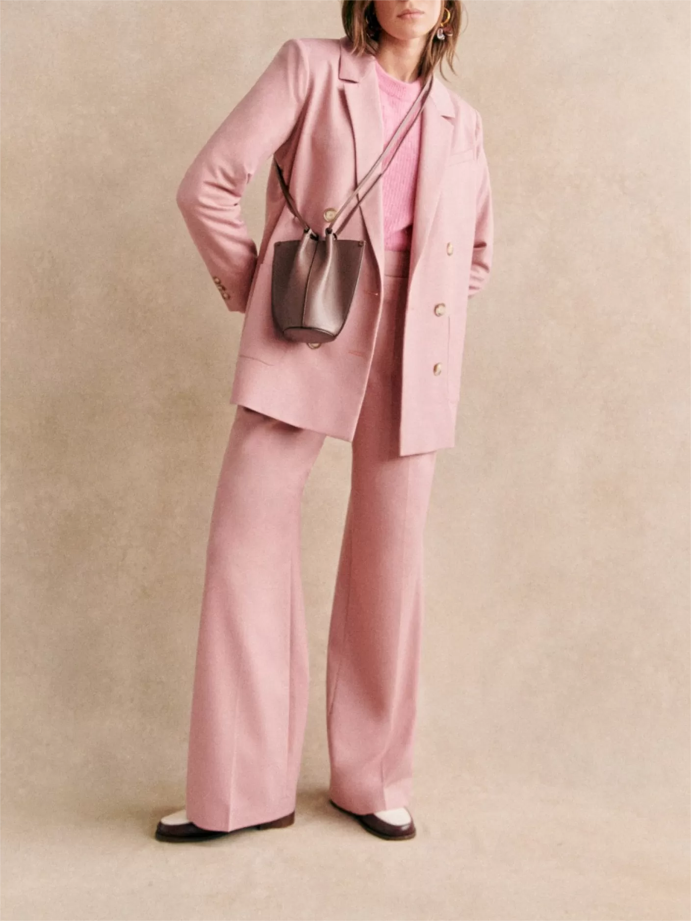 Pink Double Breasted Blazer