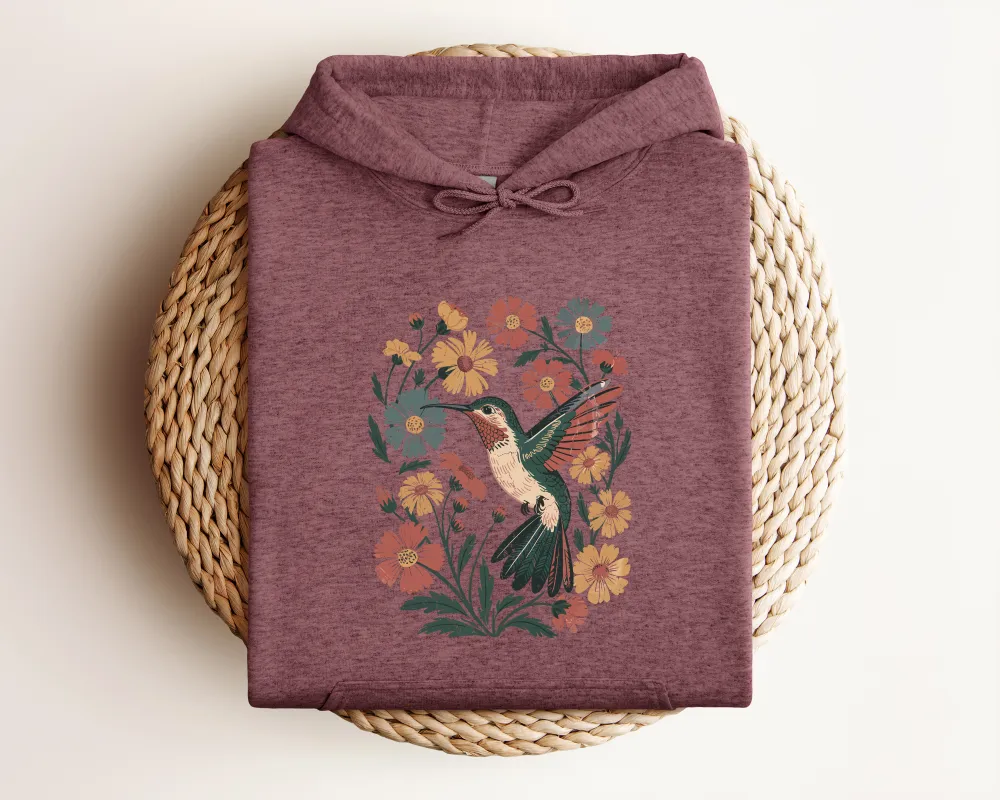Hummingbird Graphic Pullover Hoodie