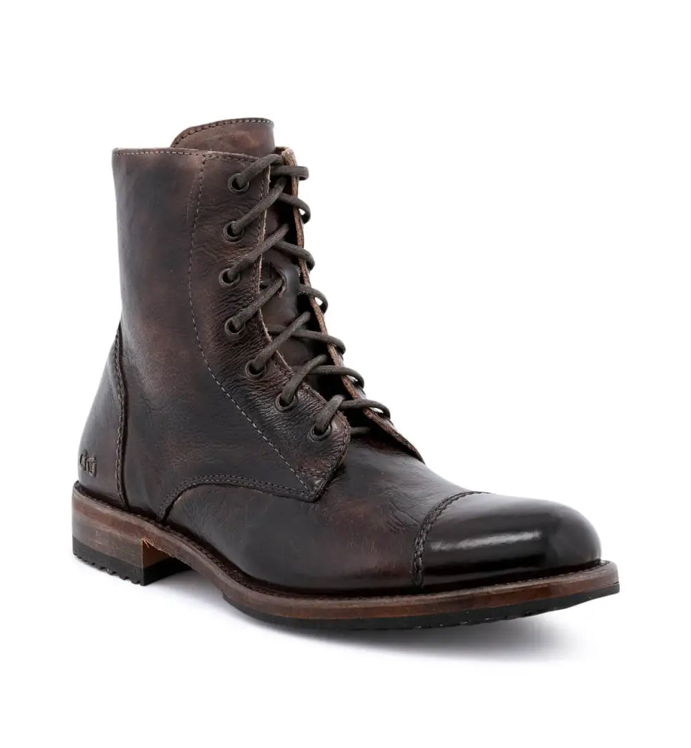 Back-Zip Streamlined Combat Boots
