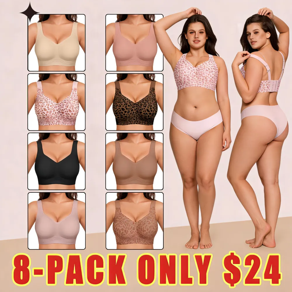 Women Jelly Wireless Womens Comfortable Wireless Bras Push Up Bralettes Seamless Tshirts Bras Deep V Everyday Bras