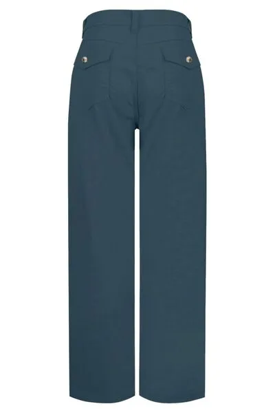 High Waist Pocket Denim Jeans