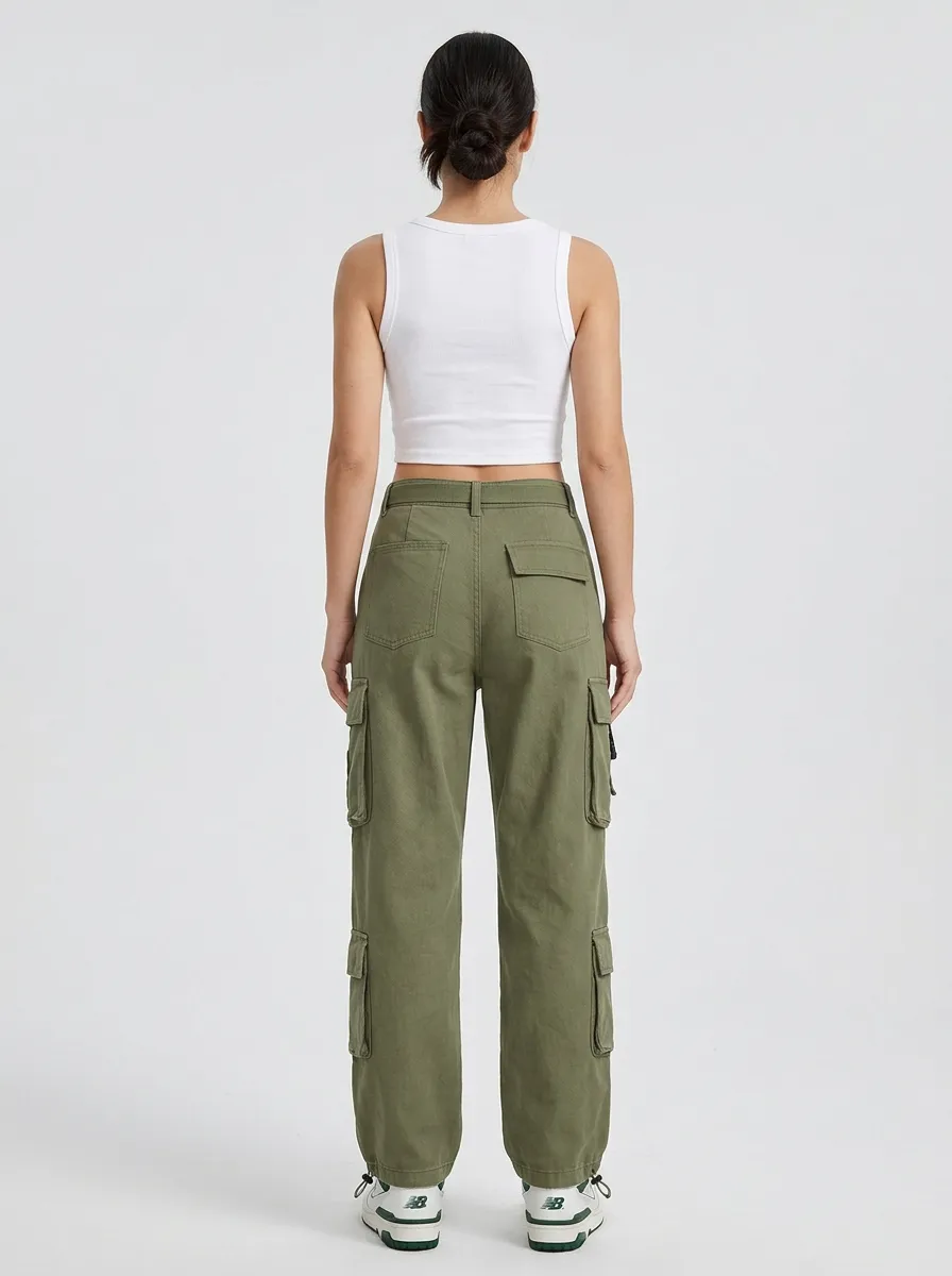 Flexible Multi Pocket Silhouette Women's Multi Pocket Cargo Pants