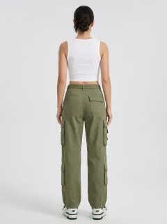 Flexible Multi Pocket Silhouette Women's Multi Pocket Cargo Pants