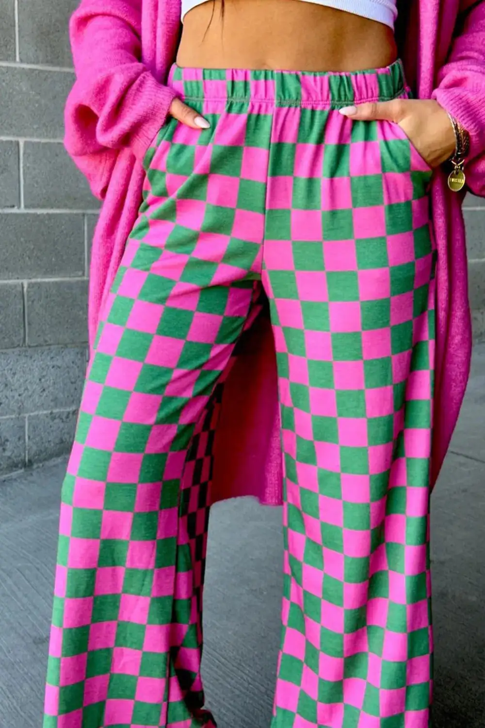 Relaxed Wide Leg Pocket Detail Pants